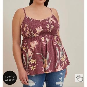 Babydoll floral tank